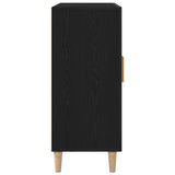 Sideboard Black Oak 90 x 34 x 80 cm Engineered Wood 862761