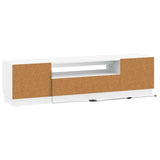 LED TV Cabinet White Engineered Wood 897345