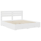 Bed Frame with Drawer with Headboard Manual Engineered Wood 3411614