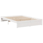Bookcase Bed without Mattress White 160x200cm Solid Wood Pine 3322398