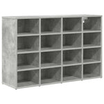 Shoe Cabinet Concrete grey 103 x 30 x 67 cm Engineered wood 808733