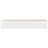 Bed Frame without Mattress White 75x190 cm Small Single Solid Wood Pine 3301735