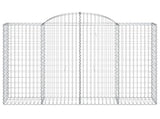 Arched Gabion Baskets 15 pcs 200x50x140/160 cm Galvanised Iron 3146375