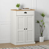 Shoe Cabinet VIGO White 60x35x96 cm Solid Wood Pine 353167