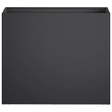 Garden Planter 2 pcs Black 50 x 20 x 40 cm Cold-rolled Steel 8005443
