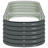 45528 Garden Raised Bed 240x80x44 cm Galvanised Steel Grey