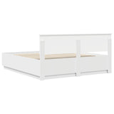 Bed Frame with Headboard White 180 x 200 cm Engineered Wood 3408138