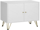 Storage Cabinet Slim Sideboard with Golden Hairpin Legs Adjustable Shelves for Living Dining T3398P342468