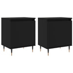 ZNTS Bedside Cabinets 2 pcs Black 40x30x50 cm Engineered Wood 826815