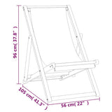 Camping Chair Brown and cream Teak wood Standard Foldable 43802