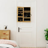 Mirror Jewellery Cabinet with LED Lights Wall Mounted 353249