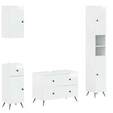4 Piece Bathroom Cabinet Set BREDA High Gloss White 3417967