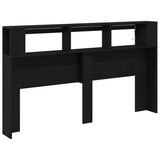LED Headboard Black Oak 180 x 18.5 x 103.5 cm Engineered Wood 863115
