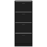 Shoe Cabinet Black 59x17x150 cm Engineered Wood 342520