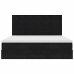 Ottoman Bed with Mattresses Black 180x200cm Velvet 3313489