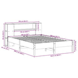 Bookcase Bed without Mattress White 160x200 cm Solid Wood Pine 3322826