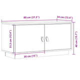 TV Cabinet 80x34x40 cm Solid Wood Pine 818230