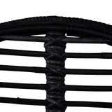 Dining Chairs 4 pcs Black Natural Rattan 244572