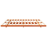 Bed Frame Wax Brown 180 x 220 cm Solid Pine Wood 873138