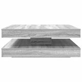 Coffee Table 360-Degree Rotatable Grey Sonoma 90x90x34.5 cm 3321356