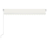 ZNTS Manual Retractable Awning with LED 450x350 cm Cream 3069002