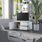 TV Cabinet White 80x34x36 cm Engineered Wood 801850