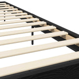 Bed Frame Black Oak 80 x 200 cm Engineered Wood 8009133
