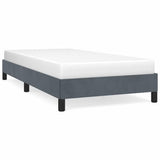 Bed Frame without Mattress Dark Grey 100x190 cm Twin Velvet 347001