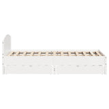Bed Frame without Mattress White 140x200 cm Solid Wood Pine 3301828