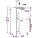 Bathroom Vanity with Sink Sonoma Oak 42 x 40 x 84.5 cm 890722