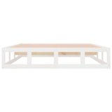 Bed Frame without Mattress White 160x200 cm Solid Wood 820807