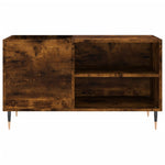 ZNTS Record Cabinet Smoked Oak 85x38x48 cm Engineered Wood 831697
