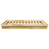 Bed Frame without Mattress 200x200 cm Solid Wood Oak 3315729
