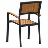 Stacking Chair 8 pcs Brown 56 x 57 x 87 cm Solid Acacia Wood 3284394