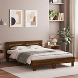 Bed Frame without Mattress Brown Oak 140x200 cm 3207426