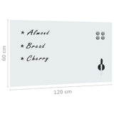 Wall Mounted Magnetic Board Glass 120x60 cm 285376