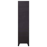 Locker Cabinet Anthracite and Red 90x40x180 cm Steel 339825