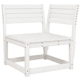 Garden Sofa White Solid pine wood, Polyester Standard Modular 844685