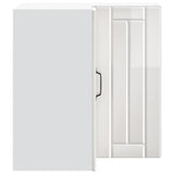 Kitchen Wall Corner Cabinet Lucca High Gloss White Engineered Wood 853859