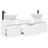 Bathroom Cabinet Set 3 pcs High Gloss White 49 x 44.5 x 66.5 cm 3405761