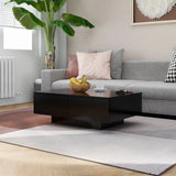 ZNTS Coffee Table Black 90x60x31 cm Engineered Wood 804176