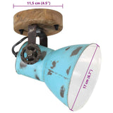 Wall Lamp 25 W Distressed Blue 11.5x11.5x25 cm E27 371825