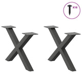 Coffee Table Legs X-Shaped 2 pcs Anthracite 50x cm Steel 4012878