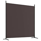 4-Panel Room Divider Brown 698x180 cm Fabric 350283