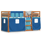 Bunk Bed without Mattress Blue 80x200 cm Solid Wood Pine 3283923