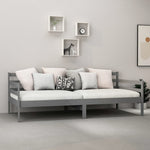 Day Bed without Mattress Grey Solid Wood Pine 90x200cm 806937