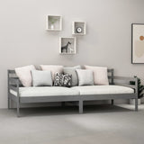 Day Bed without Mattress Grey Solid Wood Pine 90x200cm 806937