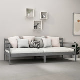Day Bed without Mattress Grey Solid Wood Pine 90x200cm 806937