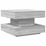 Coffee Table 360-Degree Rotatable Grey Sonoma 50x50x34.5 cm 858475