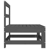 Garden Middle Sofas 2 pcs Grey Solid Wood Pine 825515
